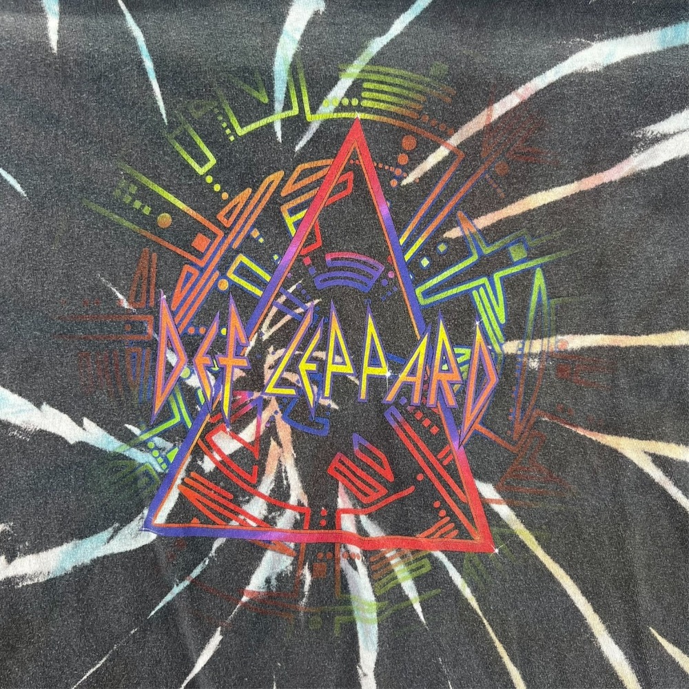 Def Leppard Tie Dye T-Shirt Shirt Large Sleeve‎ Short Hysteria Graphic Band DEF - Picture 3 of 13